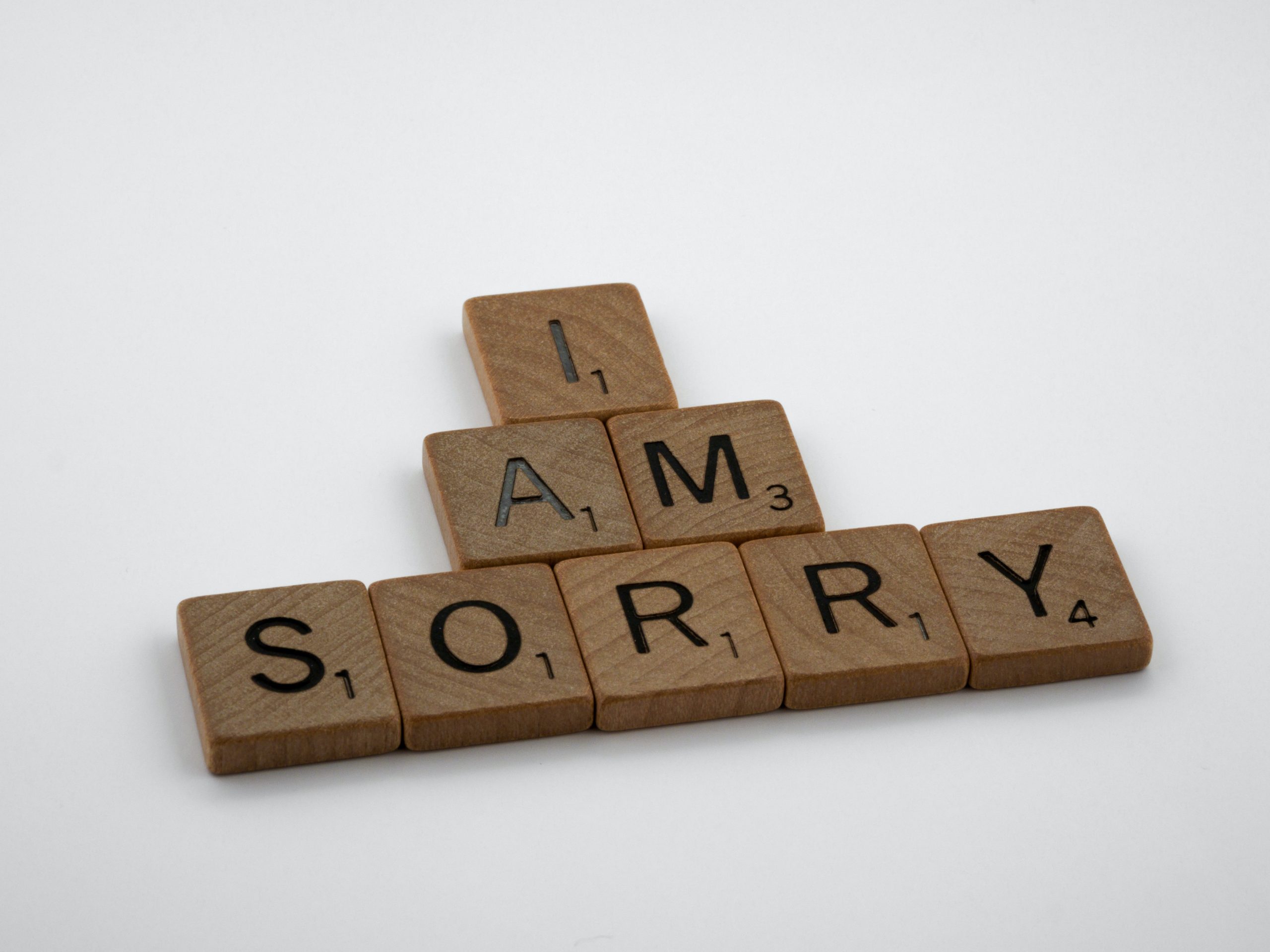 "I am sorry" game pieces for a No-Fault Divorce in Wisconsin